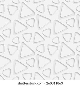 Seamless Triangle Pattern. Vector Soft Background. Regular White Texture