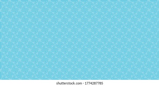 Seamless of triangle polar pattern vector. Design geometric light blue on blue background. Design print for illustration, textile, texture, wallpaper, background. Set 3