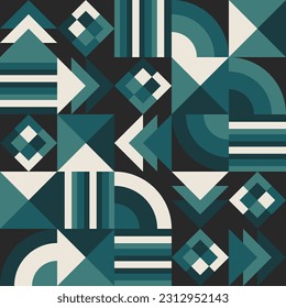 Seamless Triangle Rectangle Geometric Pattern Abstract Decorative Wall Home Modern Background Vector illustration . SSTKabstract