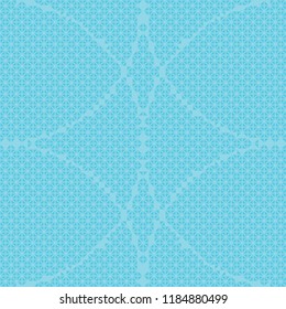 Seamless triangle round pattern vector. Design blue on cyan background. Design print for textile, background, wallpaper, fabric. Set 4