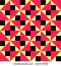 Seamless Triangle and Square Pattern. Abstract Background. Vector Regular Texture