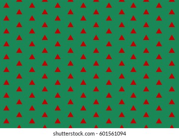 Seamless Triangles pattern on a Green background