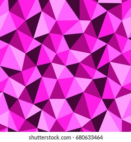 Seamless triangles, polygonal variegated background, vivid color geo, geometric, pattern, purple festival background, digital graphic