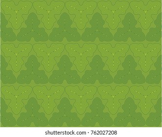 Seamless triangular repeating pattern vector. design line green on light green background for textile, wallpaper, fashion.