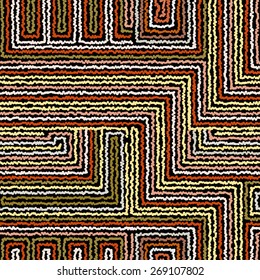 Seamless tribal abstract stripped geometric background. Vector illustration