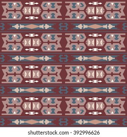 Seamless tribal colored pattern. Saved in swatches.