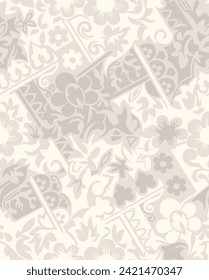 Seamless tribal floral pattern design