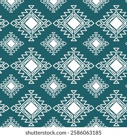 Seamless Tribal Geometric Pattern Design for Textiles or Wallpaper