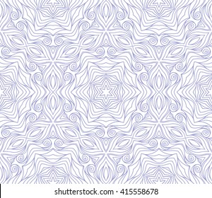 Seamless tribal mandala pattern background. Meditative zentangle creative illustration.