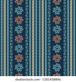 seamless tribal motif pattern with hand drawn style. Vector illustration popular women fashion textile print and wrapping.