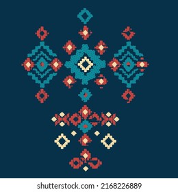 Seamless tribal motif pattern, Navajo patterns, geometric pattern design