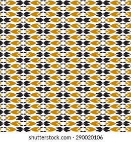 seamless tribal ornament background, ethnic, pattern swatch included in file. Vector illustration