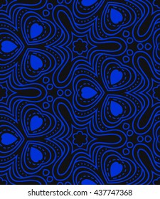 Seamless tribal pattern background. Meditative zentangle creative illustration.