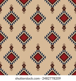 seamless tribal pattern with colorful ethnic ornament
