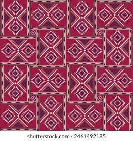 Seamless tribal pattern. Ethnic pattern design. Textile print pattern