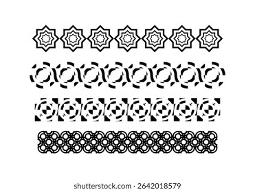 seamless tribal pattern with geometric motifs