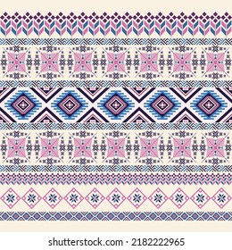 Seamless tribal stripes Aztec geometry can be used in textile design, web design for clothing, accessories, decorative paper, wrapping, envelopes, backpacks, book covers.