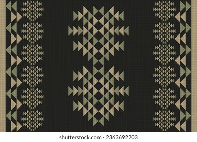 Patrón vectorial tribal sin foco. con textura de hilo grueso 