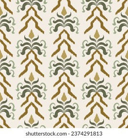Seamless tribal vector pattern. with coarse yarn texture
