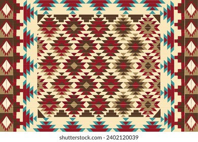 Patrón vectorial tribal sin foco. con textura de hilo grueso
