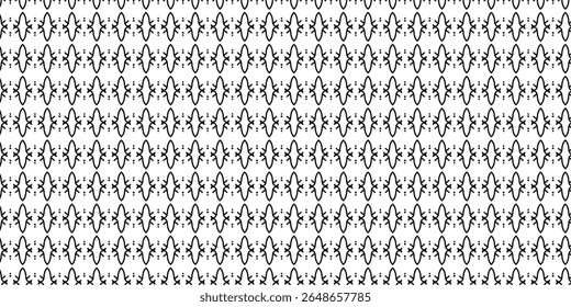 Seamless tribal-style abstract pattern with organic black symmetrical shapes on white background. Ideal for textiles, wallpapers, and digital prints. Pattern, abstract, seamless, design, texture inclu