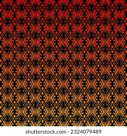 Seamless Tribe pattern with striped red and black diagonal lines, box and circle. The pattern look like asian pattern