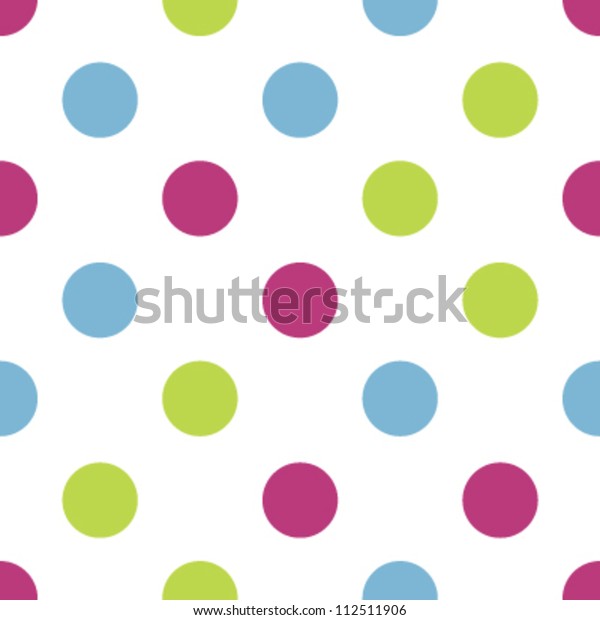 Seamless Tricolor Kiddie Polka Dot Pattern Stock Vector (Royalty Free ...