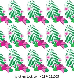 seamless tropic pattern fruits in a flat style