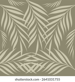 Seamless tropical abstract pattern. Grunge palm tree silhouettes on transparent texture background. Vector illustration.