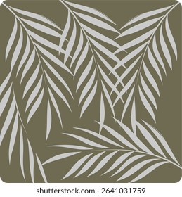 Seamless tropical abstract pattern. Grunge palm tree silhouettes on transparent texture background. Vector illustration.