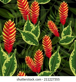 Seamless tropical background