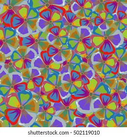 Seamless tropical flower, abstract pattern vector background.