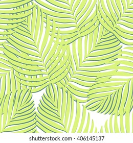 Seamless tropical leaf pattern. Vector illustration