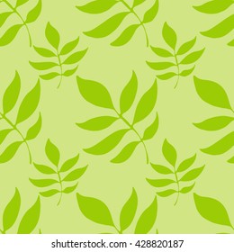 Seamless tropical leaf pattern. Vector illustration. Floral hand drawn elements.