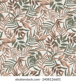 seamless Tropical leaves pattern on background