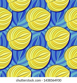 Seamless Tropical Leaves Pattern For Your Design Vector Illustration