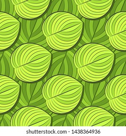 Seamless Tropical Leaves Pattern For Your Design Vector Illustration