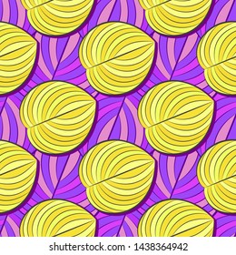 Seamless Tropical Leaves Pattern For Your Design Vector Illustration