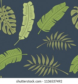 Seamless Tropical Leaves Patterns