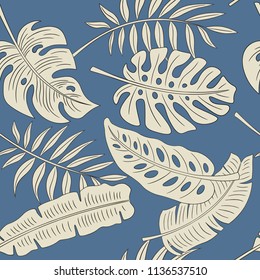 Seamless Tropical Leaves Patterns