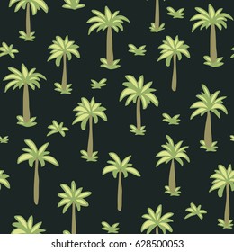 Seamless Tropical Palm  Background