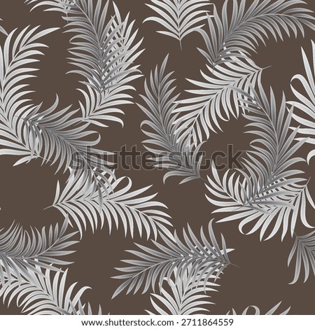 seamless tropical  palm leaf background Vector hand drawing sketch. Design for fashion, fabric, wallpaper, textiles and more.