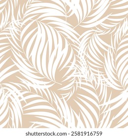 Seamless Tropical Palm Leaves. Abstract Palm leaves seamless pattern. Vector eps 10