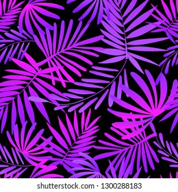 Seamless tropical palms pattern. Exotic. Green colors. Background for fashion, interior, stationery, web