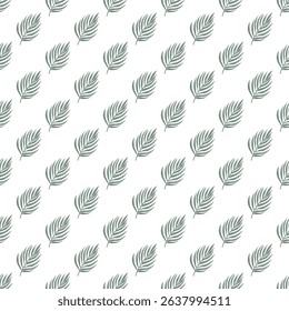 Seamless tropical pattern with exotic palm leaves. Botanical vector design perfect for vintage foliage backgrounds and tropical-themed projects