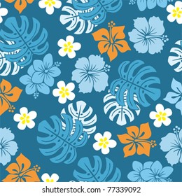 Seamless tropical pattern, Illustration vector.