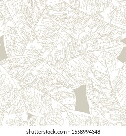 Seamless tropical pattern with  leaves.  Graphic vector background.