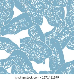 Seamless tropical pattern with  leaves.  Graphic vector background. Dieffenbachia.