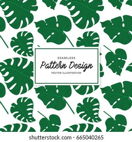 Seamless tropical  pattern. Vector illustration
