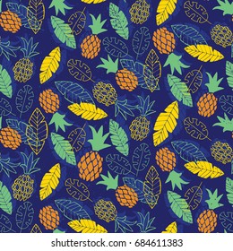 Seamless tropical pattern. Vector illustration